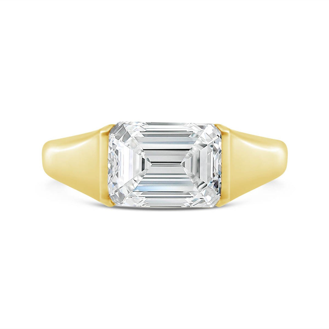 Lab Grown Diamond East to West Half Bezel Set