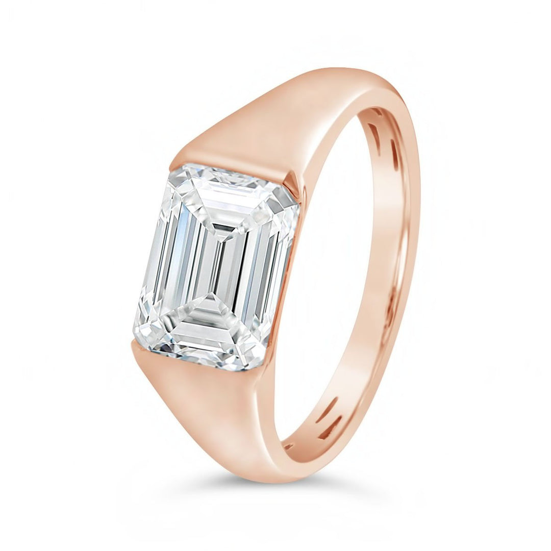 Lab Grown Diamond East to West Half Bezel Set