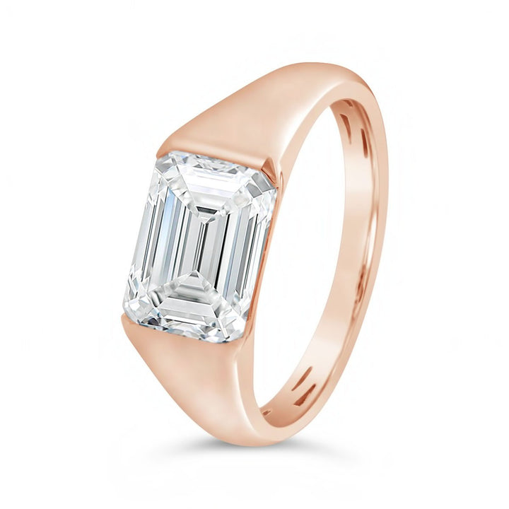 Lab Grown Diamond East to West Half Bezel Set