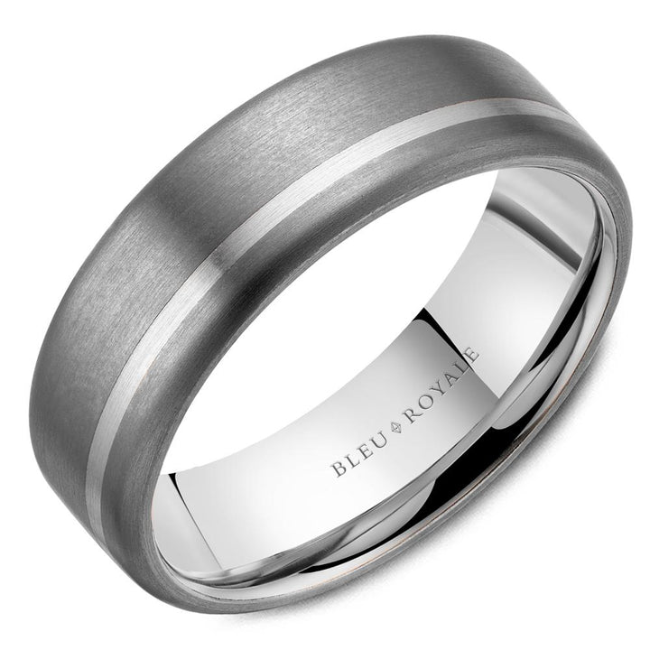 Gold-Tantalum Men's Wedding Band 7mm Wide - RYL-202YT7 - The Diamond Guys