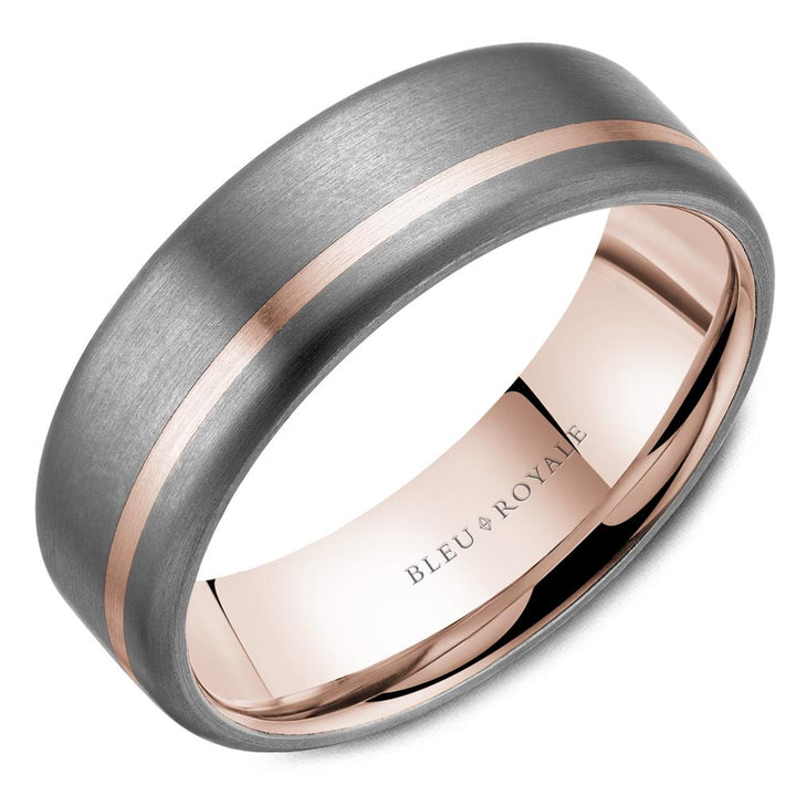 Gold-Tantalum Men's Wedding Band 7mm Wide - RYL-202YT7 - The Diamond Guys