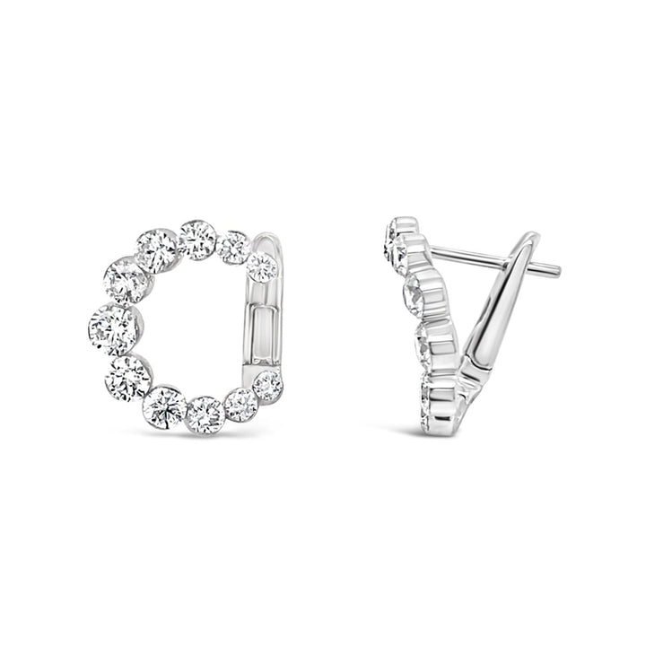 White Gold Diamond Earrings - H3QE32