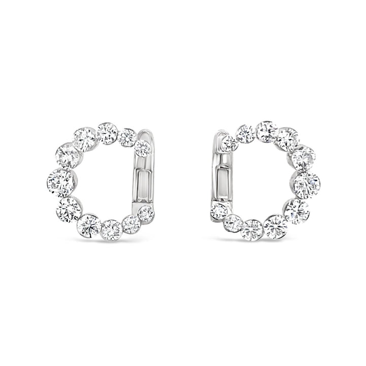 White Gold Diamond Earrings - H3QE32