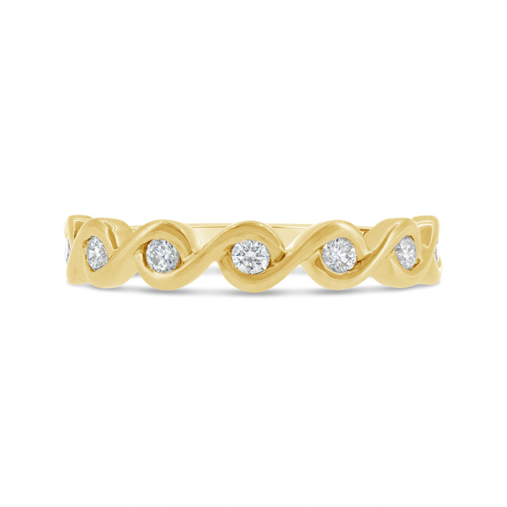 Half Way Set Bezel Diamond Band
