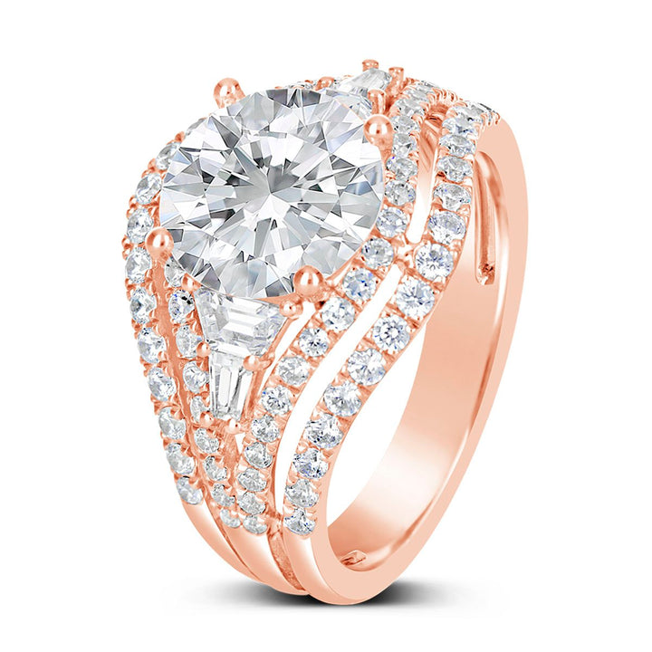 Wide Band Diamond Engagement Ring - The Diamond Guys