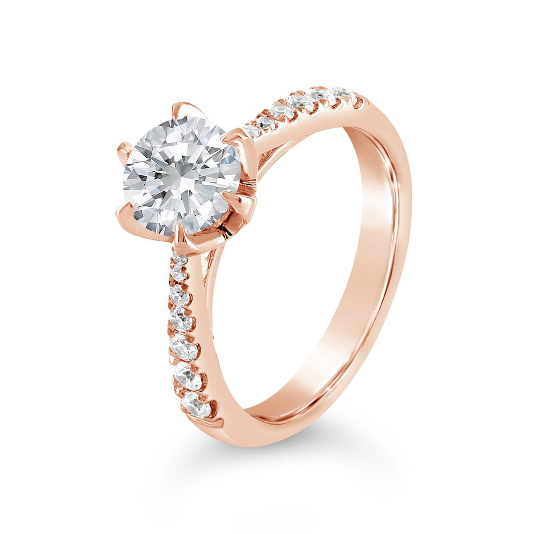 6 Prong Diamond Engagement Ring