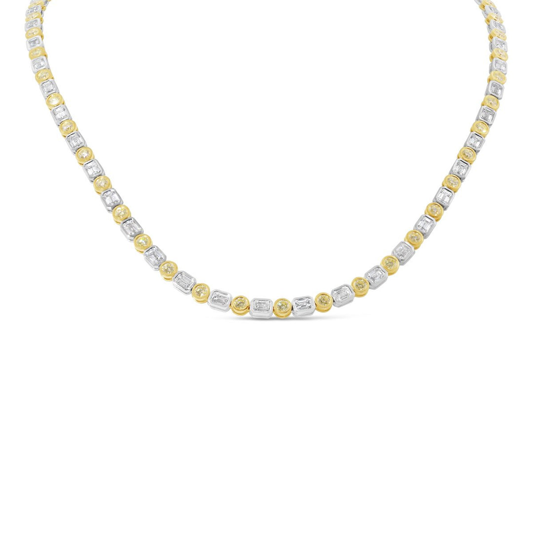 Bezel Set Diamond Necklace With Y&W Diamonds