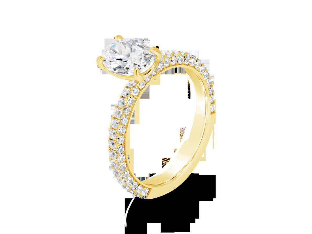 Pave Diamond Engagement Ring - The Diamond Guys
