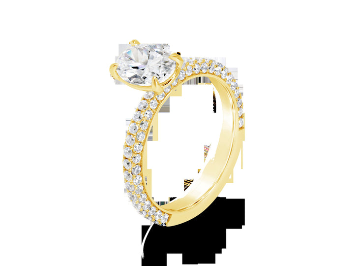 Pave Diamond Engagement Ring - The Diamond Guys