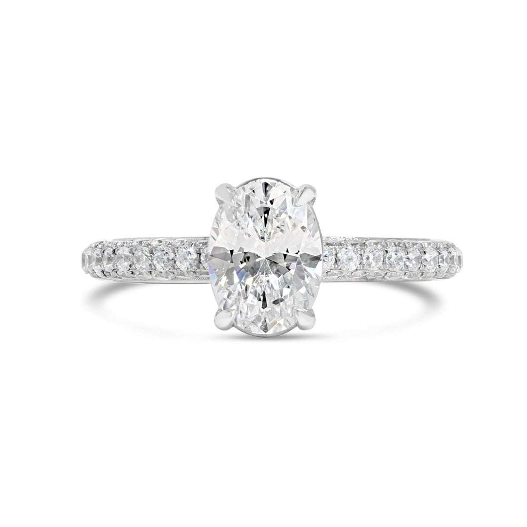 Pave Diamond Engagement Ring - The Diamond Guys