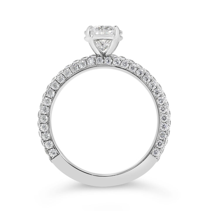 Pave Diamond Engagement Ring - The Diamond Guys