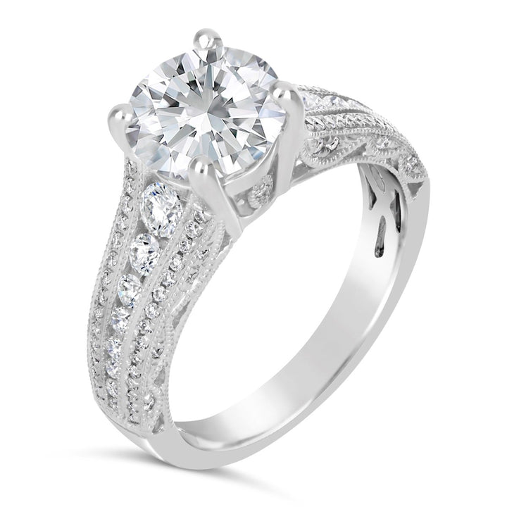 Vintage Style Diamond Engagement Ring - The Diamond Guys