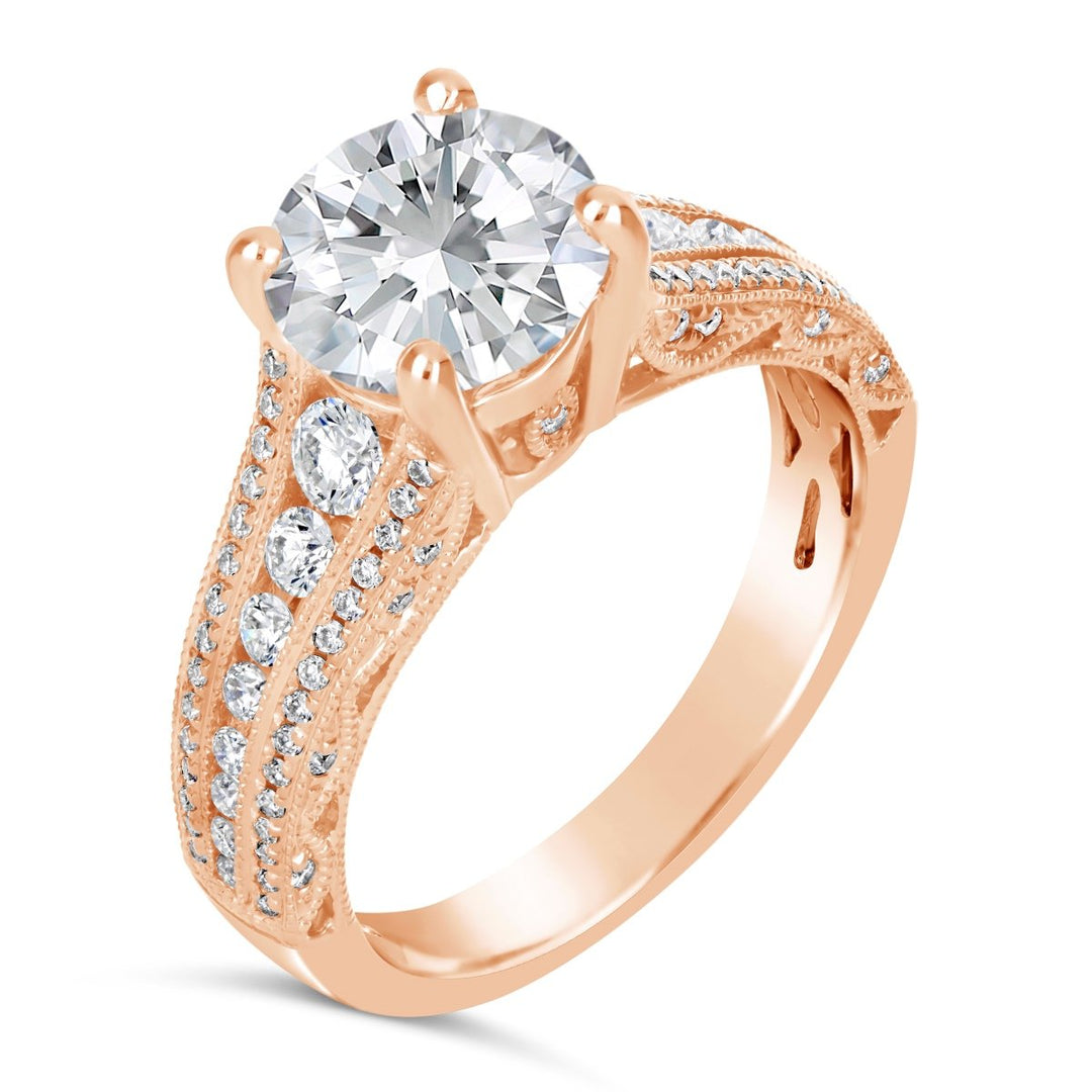 Vintage Style Diamond Engagement Ring - The Diamond Guys