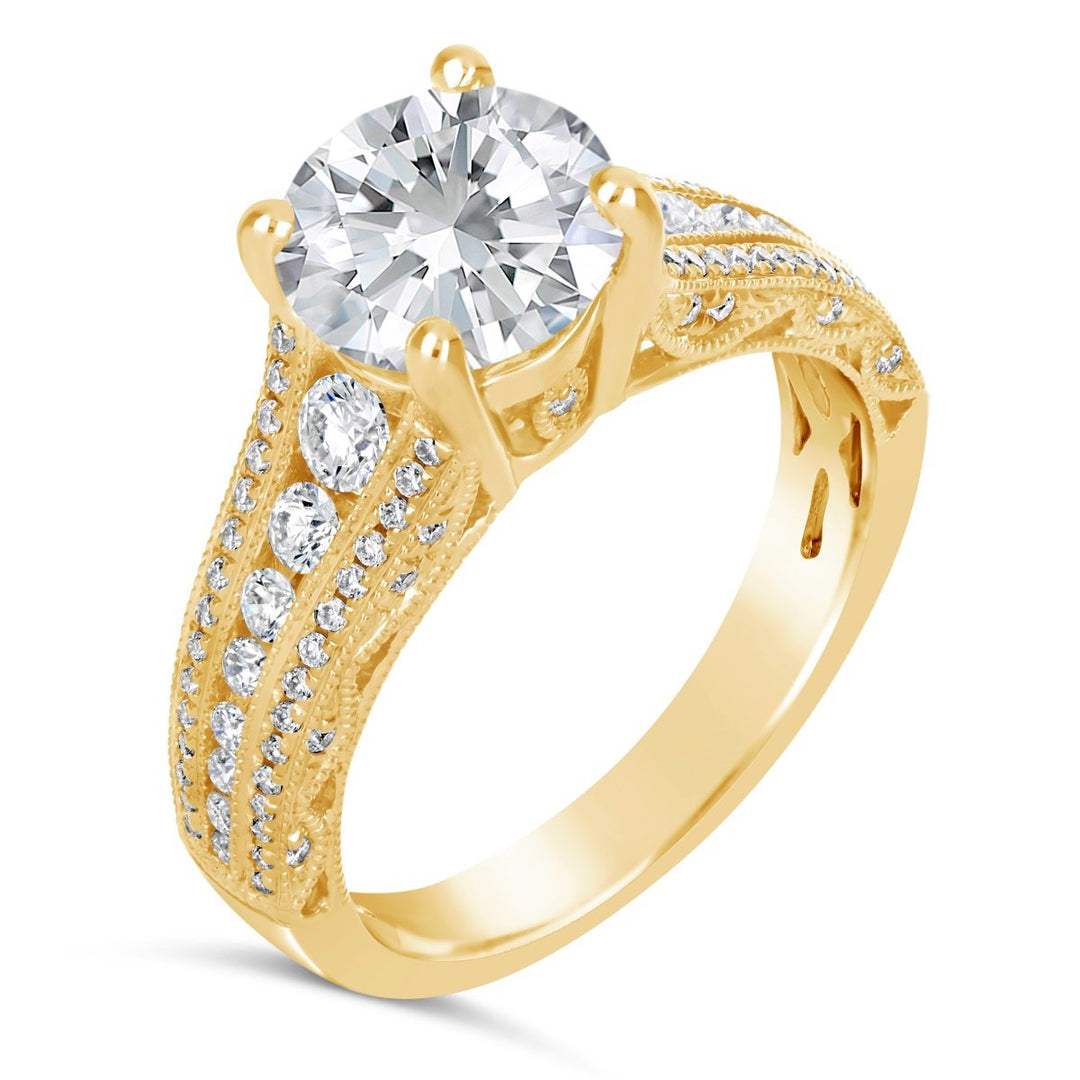 Vintage Style Diamond Engagement Ring - The Diamond Guys
