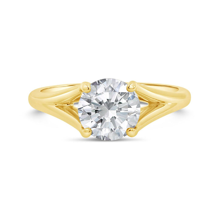 Split Shank Solitaire Engagement Ring - 124797-RD