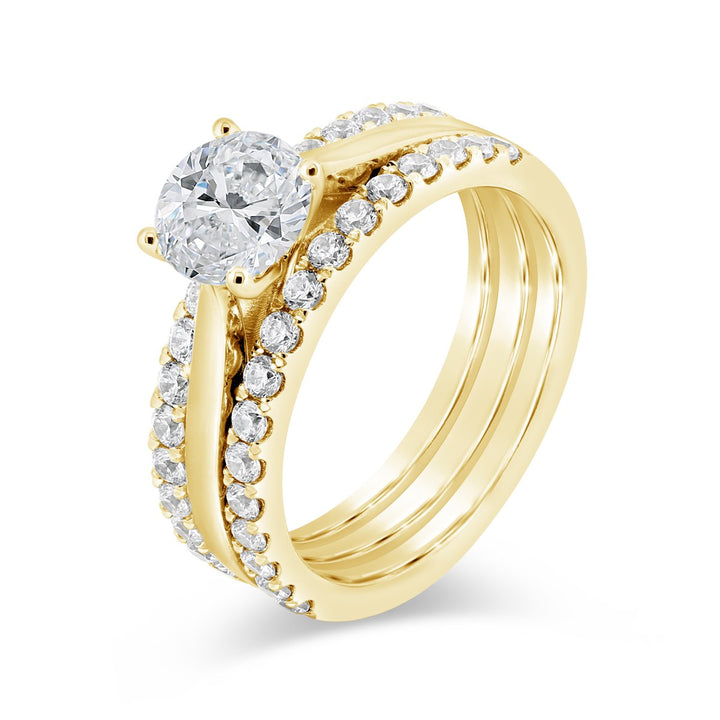 Diamond Engagement Ring and Ring Guard - YJA8754R - The Diamond Guys