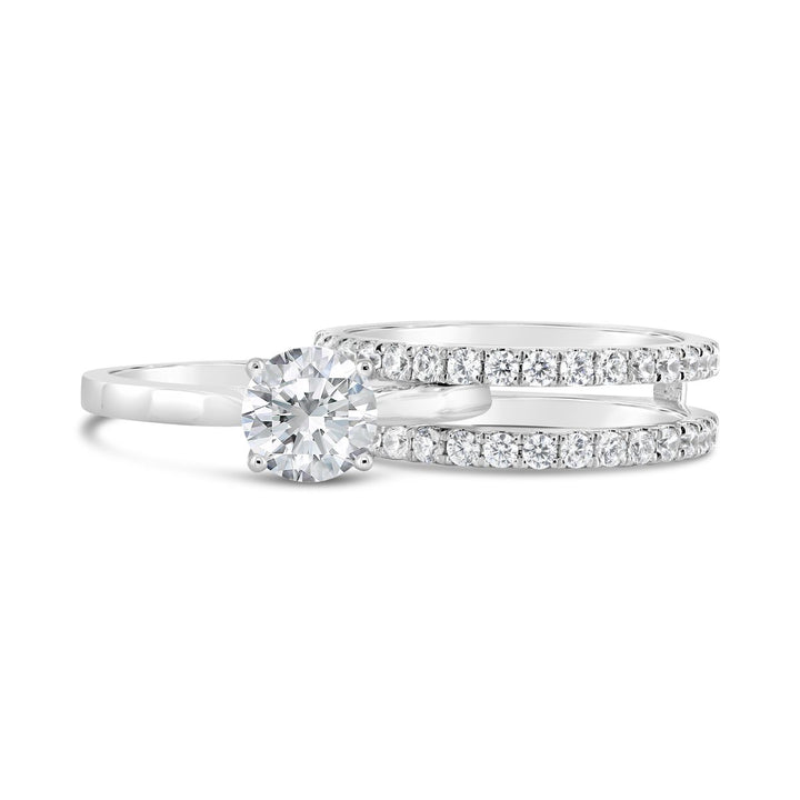 Diamond Engagement Ring and Ring Guard - YJA8754R - The Diamond Guys