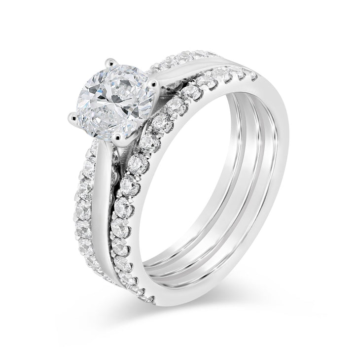 Diamond Engagement Ring and Ring Guard - YJA8754R - The Diamond Guys