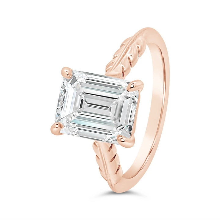 Leaf Solitaire Engagement Ring - 126557-EC