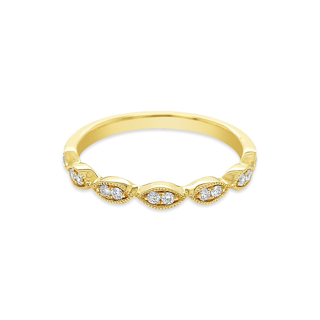 Vintage Inspired Diamond Band with Milgrain Finish - GSR17473-B