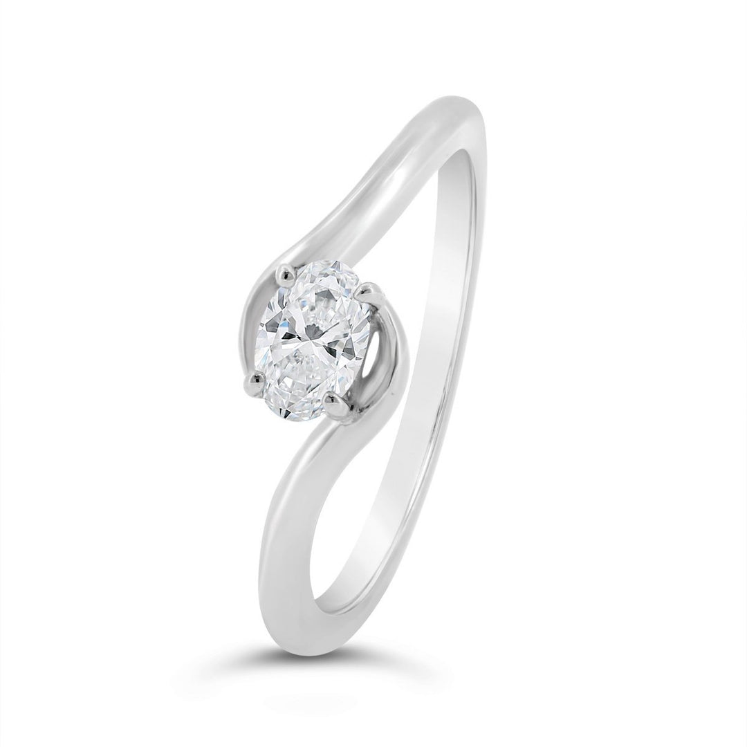 Lab Grown Diamond Solitaire Ring - 72042-OV
