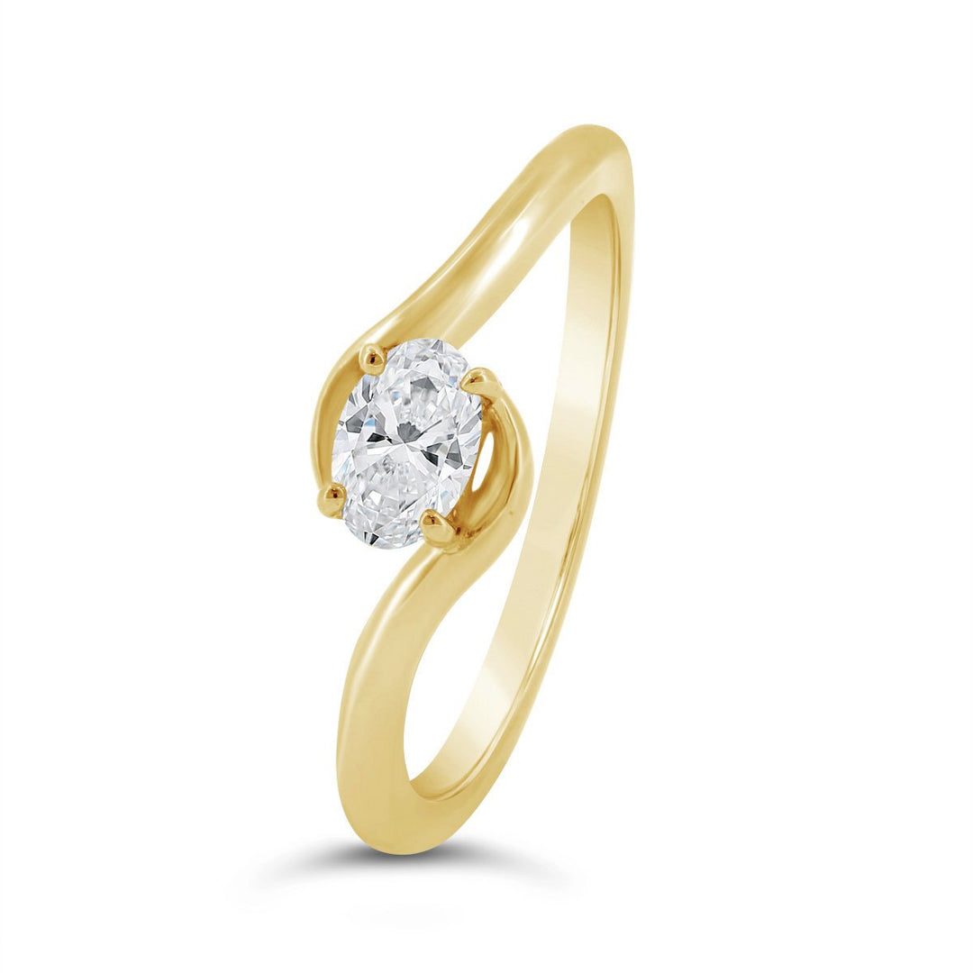 Lab Grown Diamond Solitaire Ring - 72042-OV
