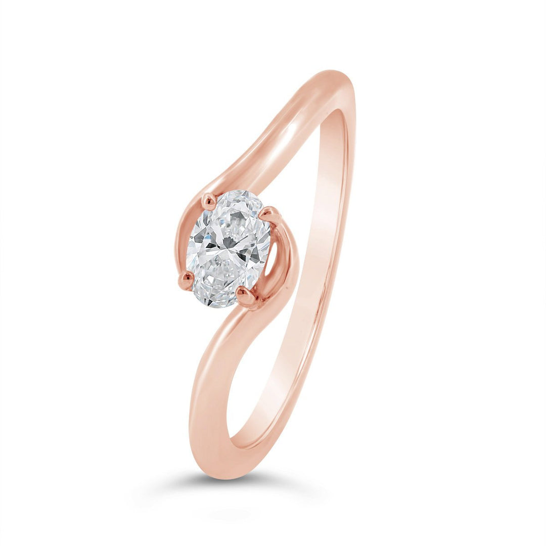 Lab Grown Diamond Solitaire Ring - 72042-OV