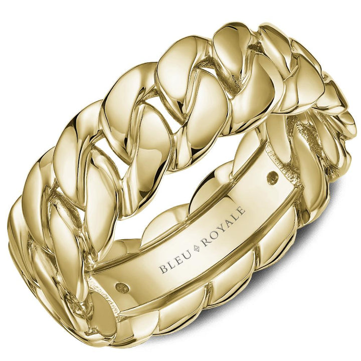 High Polish Links Men's Wedding Band - RYL-233Y8