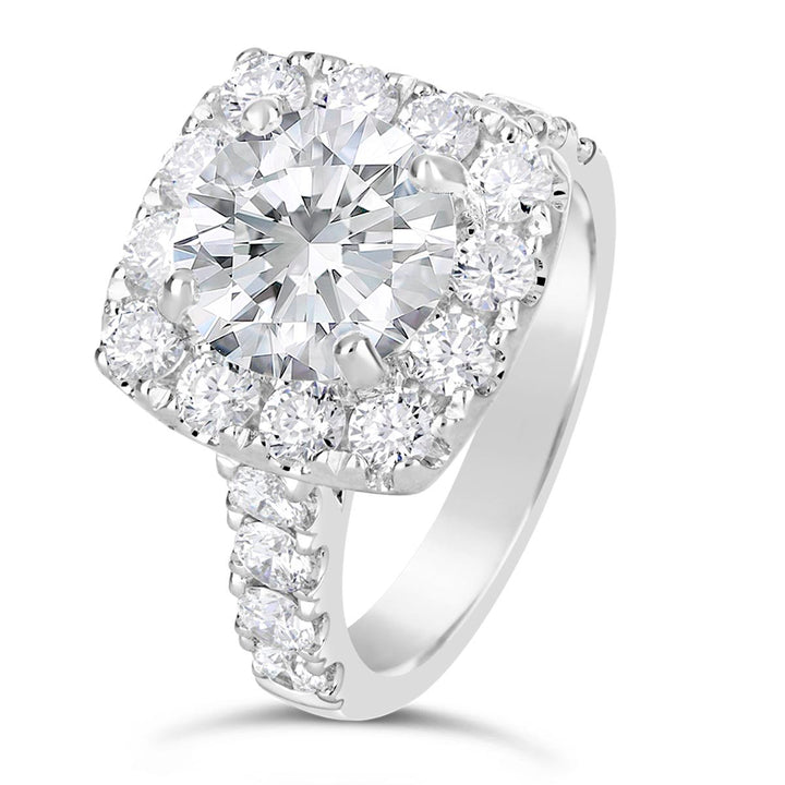 Diamond Halo Engagement Ring - The Diamond Guys