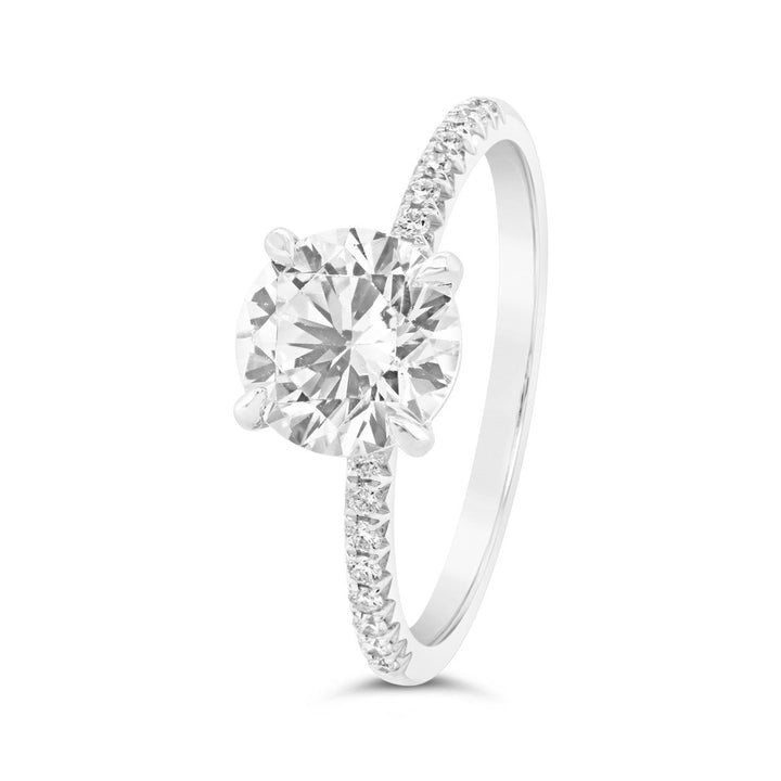 Pave Diamond Enggement Ring - The Diamond Guys