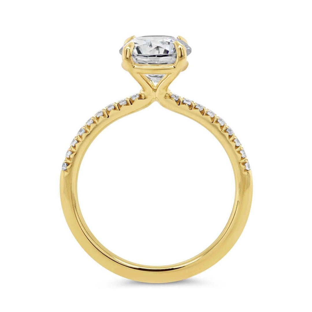 Pave Diamond Enggement Ring - The Diamond Guys