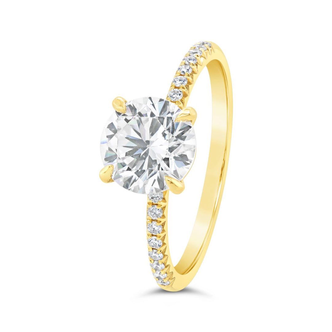 Pave Diamond Enggement Ring - The Diamond Guys