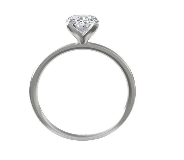 Low Profile Solitaire Engagement Ring - The Diamond Guys