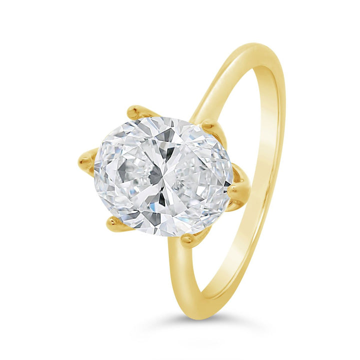 Solitaire Engagement Ring with Diamond Bridge - R5630/O2 - The Diamond Guys