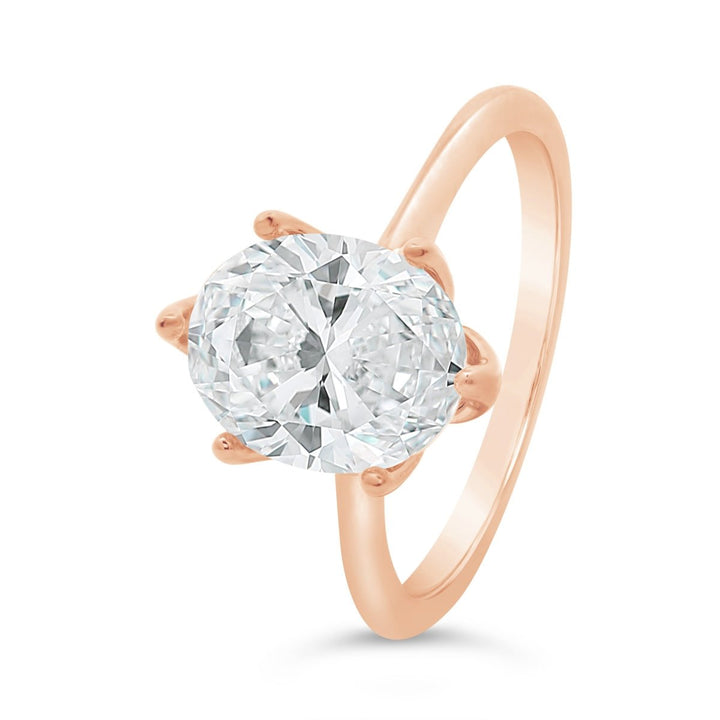 Solitaire Engagement Ring with Diamond Bridge - R5630/O2 - The Diamond Guys