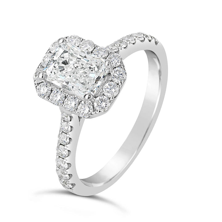 Diamond Halo Engagement Ring Setting - The Diamond Guys