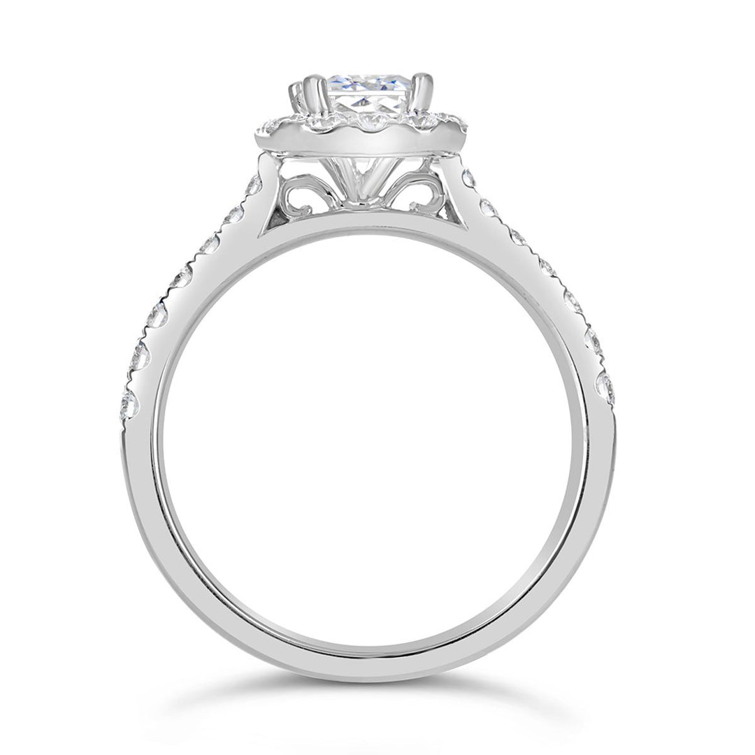 Diamond Halo Engagement Ring Setting - The Diamond Guys