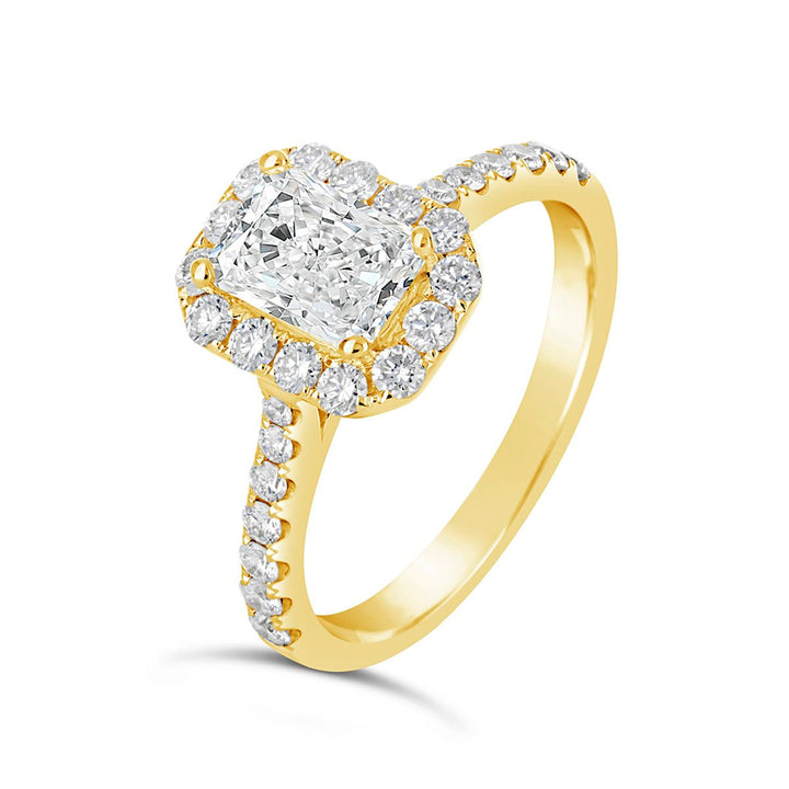 Diamond Halo Engagement Ring Setting - The Diamond Guys