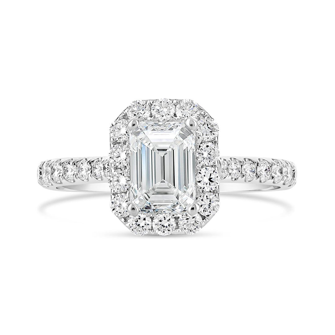 Diamond Halo Engagement Ring Setting - The Diamond Guys
