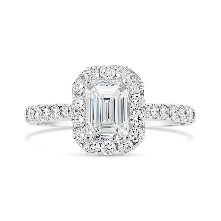 Diamond Halo Engagement Ring Setting - The Diamond Guys
