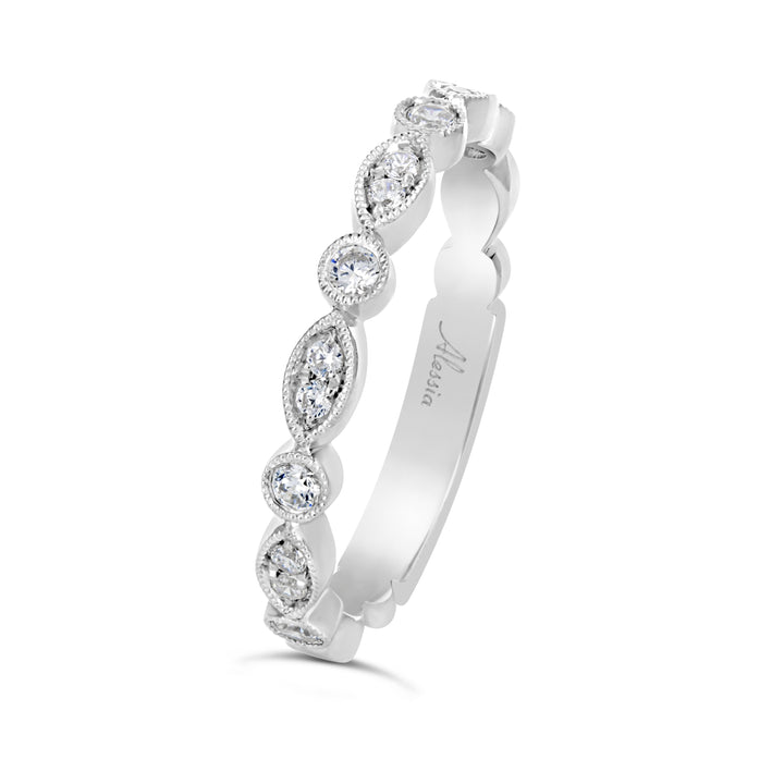 Vintage Style Diamond Wedding Band - ACE042 - The Diamond Guys