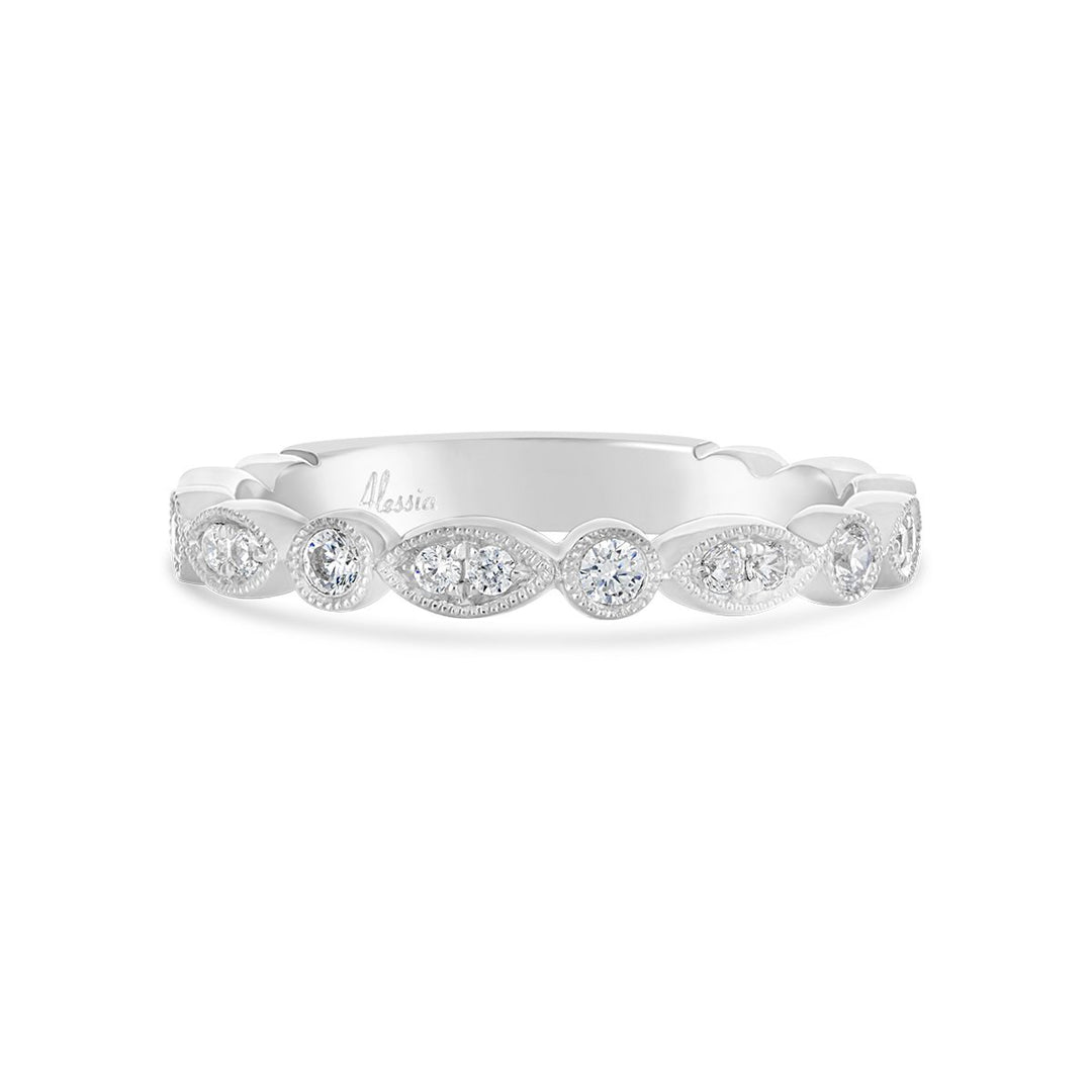 Vintage Style Diamond Wedding Band - ACE042 - The Diamond Guys