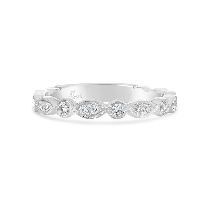 Vintage Style Diamond Wedding Band - ACE042 - The Diamond Guys