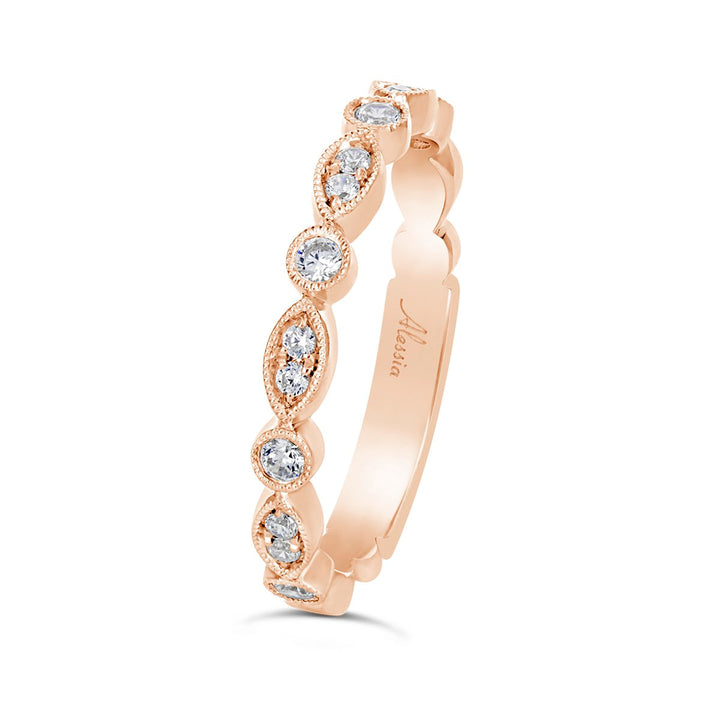 Vintage Style Diamond Wedding Band - ACE042 - The Diamond Guys