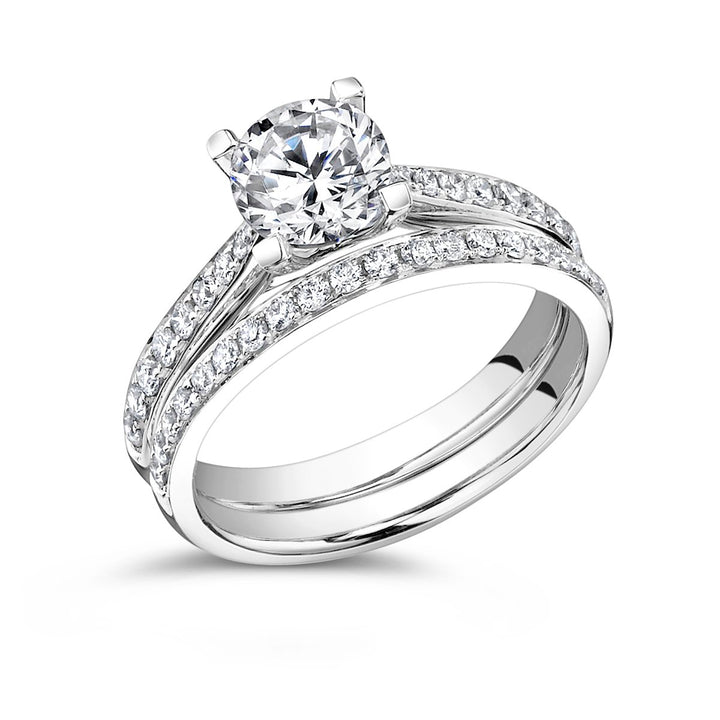 Diamond Engagement Ring Wedding Set - GR05887 - The Diamond Guys