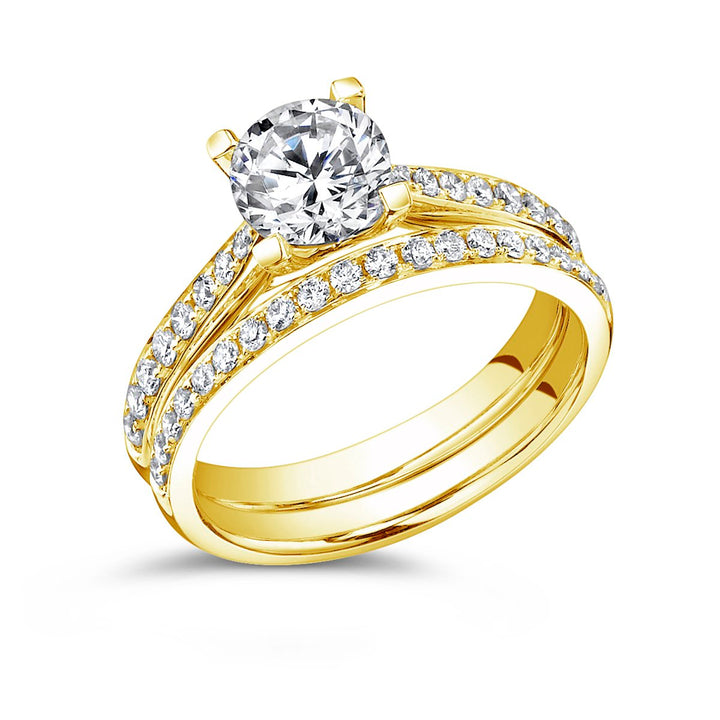 Diamond Engagement Ring Wedding Set - GR05887 - The Diamond Guys