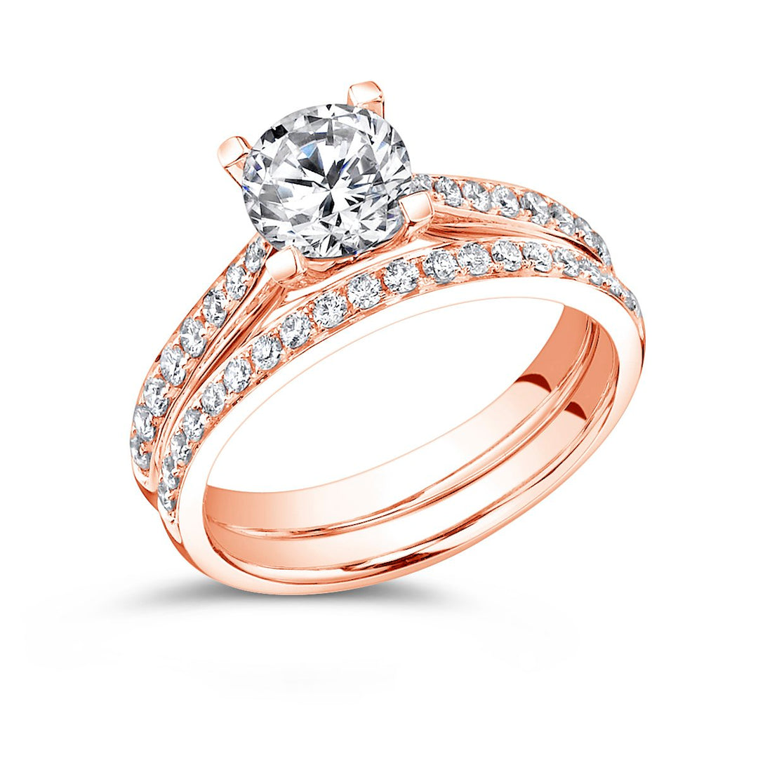 Diamond Engagement Ring Wedding Set - GR05887 - The Diamond Guys