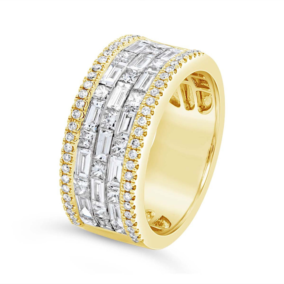 Mixed Shape Wide Diamond Band - SNF5430R