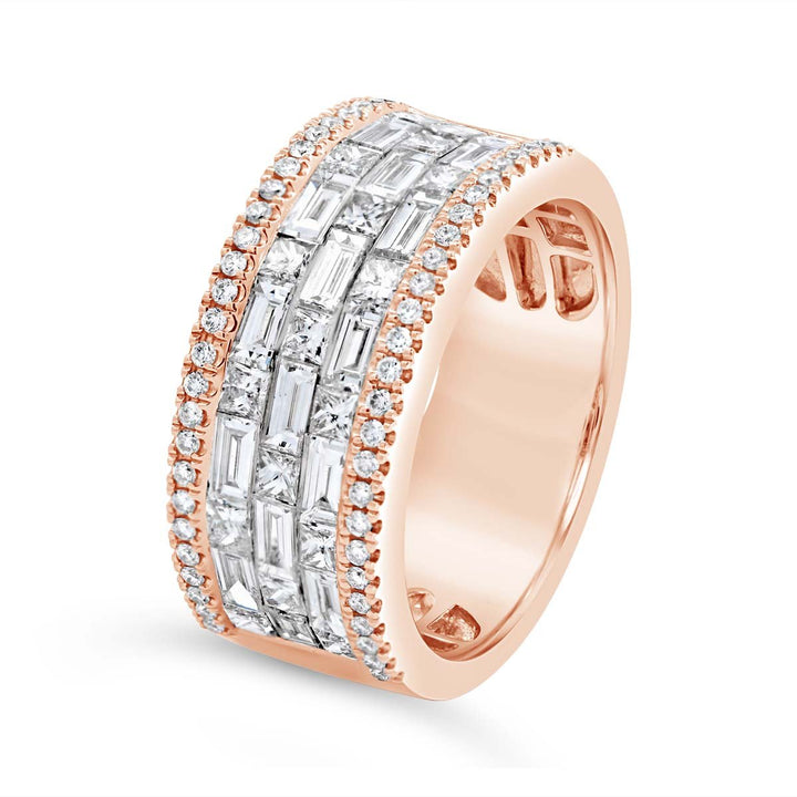 Mixed Shape Wide Diamond Band - SNF5430R