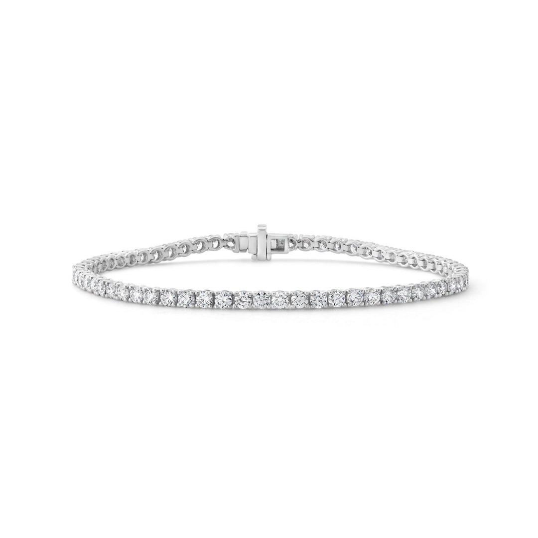 White Gold Diamond Tennis Bracelet - 4.39 ct. total weight - The Diamond Guys